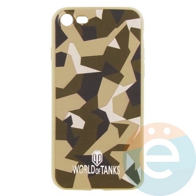 Накладка силиконовая World of Tanks Хаки для iPhone 7/8 тёмно-зелёная - фото 26643