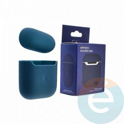 Чехол силиконовый для наушников Apple AirPods 1/2 ультра-тонкий pacific green - фото 26671