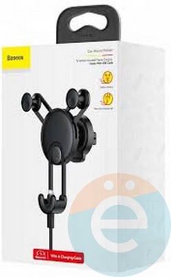 Держатель автомобильный Baseus SULYY-01 c Lightning в воздуховод черный - фото 26959