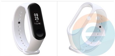 Силиконовый ремешок для Xiaomi Mi band 3/4 белый (1) - фото 27416