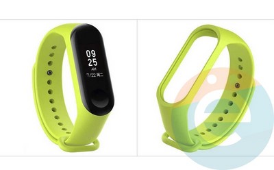 Силиконовый ремешок для Xiaomi Mi band 3/4 салатовый (7) - фото 27434
