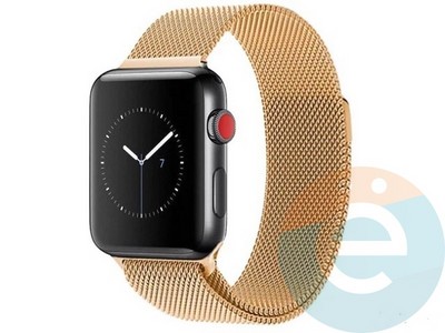 Металлический ремешок Milanese Band для Apple Watch 38/40 mm золотистый - фото 27770