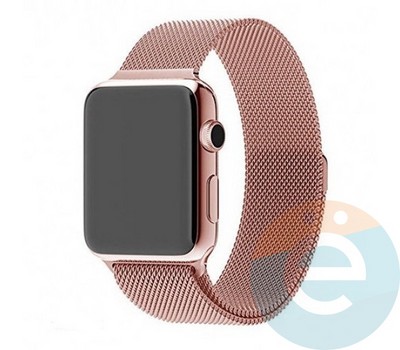 Металлический ремешок Milanese Band для Apple Watch 38/40 mm розовый - фото 27771