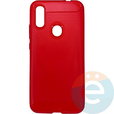 Накладка силиконовая Carbon 360 на Xiaomi Redmi 7 красная - фото 28040
