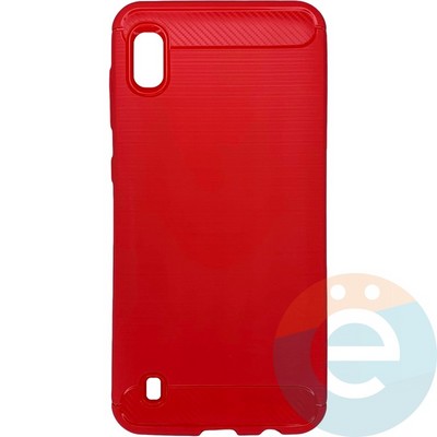 Накладка силиконовая Carbon 360 на Samsung A10 красная - фото 28051