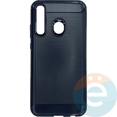 Накладка силиконовая Carbon 360 на Huawei Honor 20i синяя - фото 28055