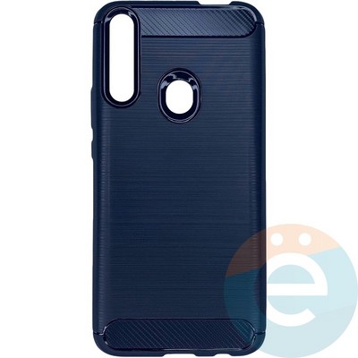 Накладка силиконовая Carbon 360 на Huawei P smart Z синяя - фото 28057