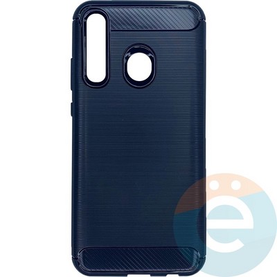 Накладка силиконовая Carbon 360 на Huawei Honor 10i синяя - фото 28062