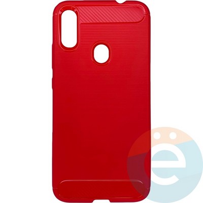 Накладка силиконовая Carbon 360 на Xiaomi Redmi Note 7 красная - фото 28071