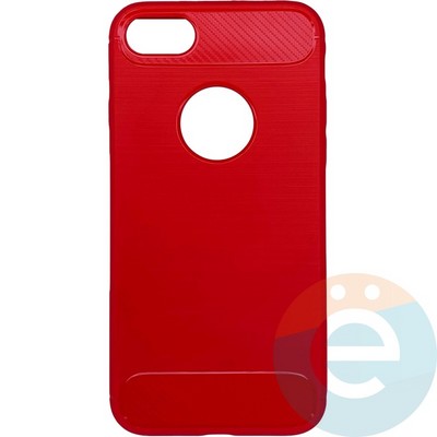 Накладка силиконовая Carbon 360 на Apple IPhone 7/8 красная - фото 28087