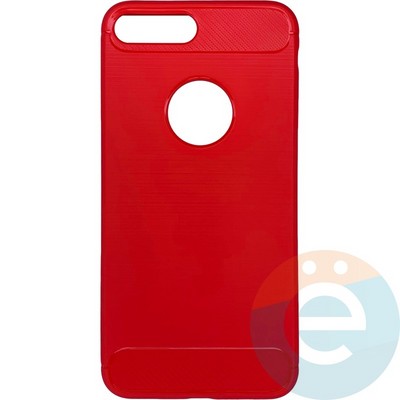 Накладка силиконовая Carbon 360 на Apple IPhone 7Plus/8Plus красная - фото 28091