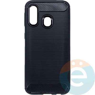 Накладка силиконовая Carbon 360 на Samsung Galaxy A40 черная - фото 28108