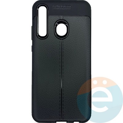 Накладка силиконовая 360 с кожаными вставками на Huawei Honor 20i черная - фото 28128