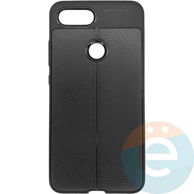 Накладка силиконовая 360 с кожаными вставками на Xiaomi Mi 8 lite серая - фото 28142