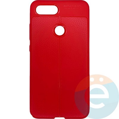 Накладка силиконовая 360 с кожаными вставками на Xiaomi Mi 8 lite красная - фото 28144