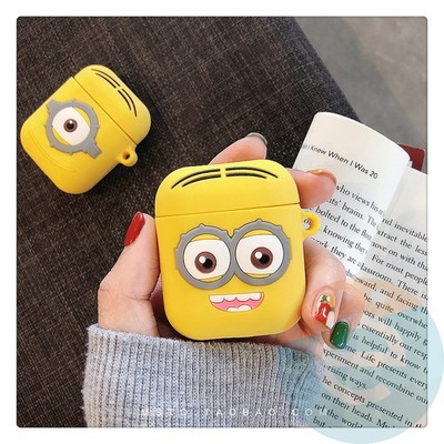 Чехол силиконовый объемный на Apple AirPods 1/2 миньон 22 - фото 28170