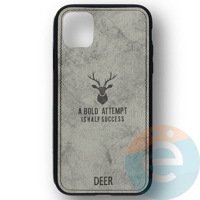 Накладка комбинированная джинсовая DEER для iPhone 11 Pro серая - фото 29360