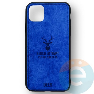 Накладка комбинированная джинсовая DEER для iPhone 11 Pro синяя - фото 29361