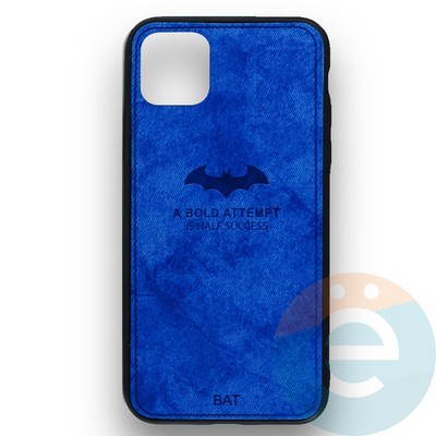 Накладка комбинированная джинсовая BAT для iPhone 11 Pro Max синяя - фото 29374