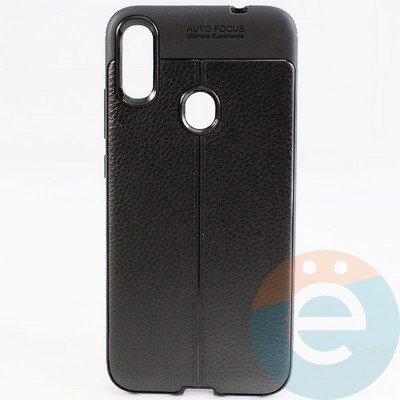 Накладка силиконовая 360 с кожаными вставками на Xiaomi Redmi Note 7 черная - фото 29380