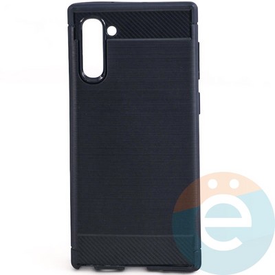 Накладка силиконовая Carbon 360 на Samsung Galaxy Note 10 синяя - фото 29399