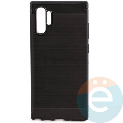 Накладка силиконовая Carbon 360 на Samsung Galaxy Note 10 Plus черная - фото 29411