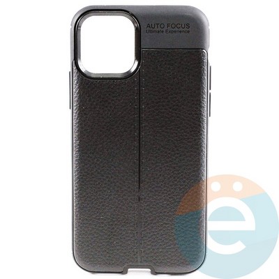 Накладка силиконовая 360 с кожаными вставками на Apple Iphone 11 Pro черная - фото 29423
