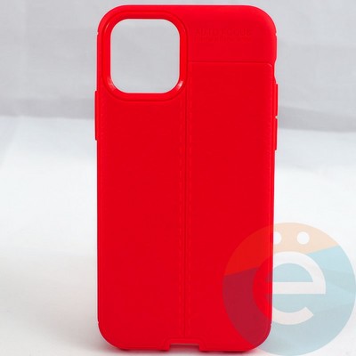 Накладка силиконовая 360 с кожаными вставками на Apple Iphone 11 Pro красная - фото 29425