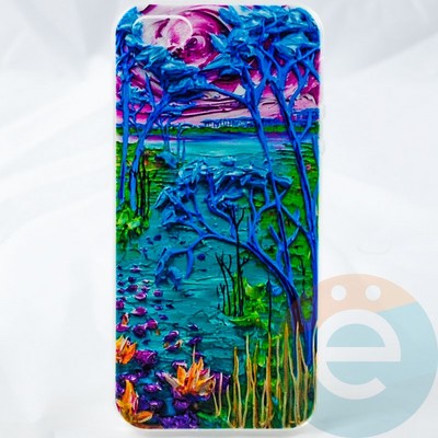 Накладка силиконовая с рисунком на Apple Iphone 5/5s/se вид 2 - фото 29580