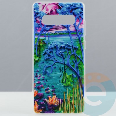 Накладка силиконовая с рисунком на Samsung Galaxy S10 Plus вид 2 - фото 29878