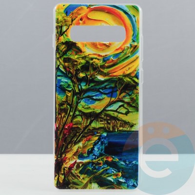 Накладка силиконовая с рисунком на Samsung Galaxy S10 Plus вид 4 - фото 29880