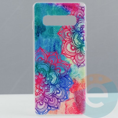 Накладка силиконовая с рисунком на Samsung Galaxy S10 Plus вид 6 - фото 29882