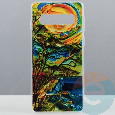 Накладка силиконовая с рисунком на Samsung Galaxy S10 вид 4 - фото 29890