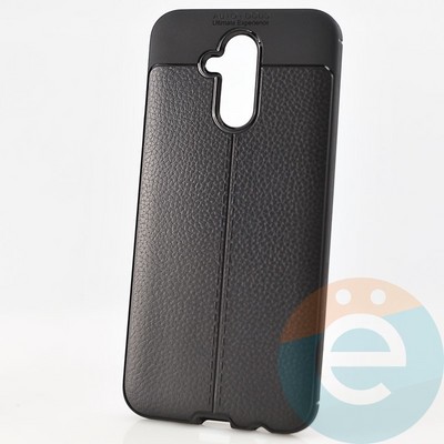 Накладка силиконовая 360 с кожаными вставками на Huawei Mate 20 Lite черная - фото 29944