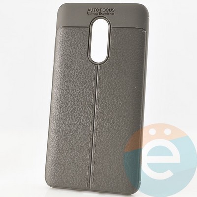 Накладка силиконовая 360 с кожаными вставками на Xiaomi Redmi Note 4X серая - фото 29951
