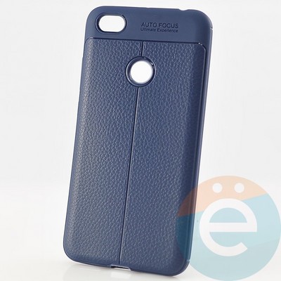 Накладка силиконовая 360 с кожаными вставками на Xiaomi Redmi Note 5A синяя - фото 29953