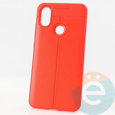 Накладка силиконовая 360 с кожаными вставками на Xiaomi Mi 6X/A2 красная - фото 29955