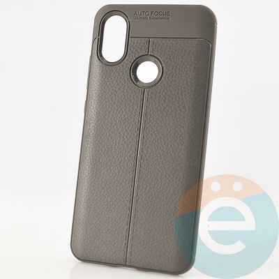 Накладка силиконовая 360 с кожаными вставками на Xiaomi Mi 6X/A2 серая - фото 29956