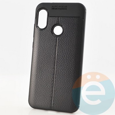 Накладка силиконовая 360 с кожаными вставками на Xiaomi Mi A2 Lite черная - фото 29959