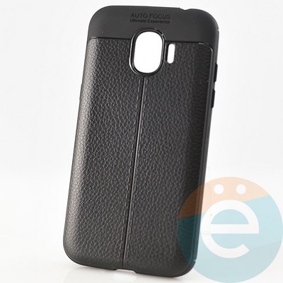 Накладка силиконовая 360 с кожаными вставками на Samsung Galaxy J2 2018 черная - фото 29960