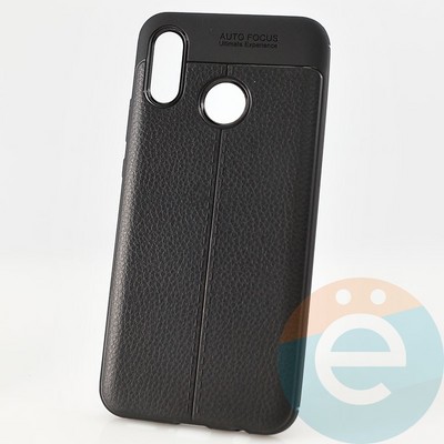 Накладка силиконовая 360 с кожаными вставками на Huawei Nova 3 черная - фото 29963