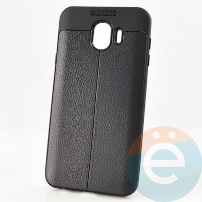 Накладка силиконовая 360 с кожаными вставками на Samsung Galaxy J4 2018 черная - фото 29968