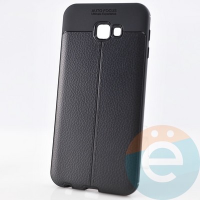 Накладка силиконовая 360 с кожаными вставками на Samsung Galaxy J4 Plus 2018 черная - фото 29969