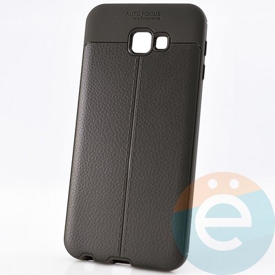 Накладка силиконовая 360 с кожаными вставками на Samsung Galaxy J4 Plus 2018 серая - фото 29970