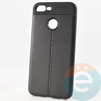 Накладка силиконовая 360 с кожаными вставками на Huawei Honor 9 Lite черная - фото 29975