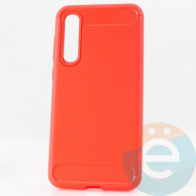 Накладка силиконовая Carbon 360 на Xiaomi Mi 9SE красная - фото 29986