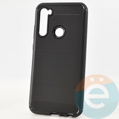 Накладка силиконовая Carbon 360 на Xiaomi Redmi Note 8 черная - фото 29989