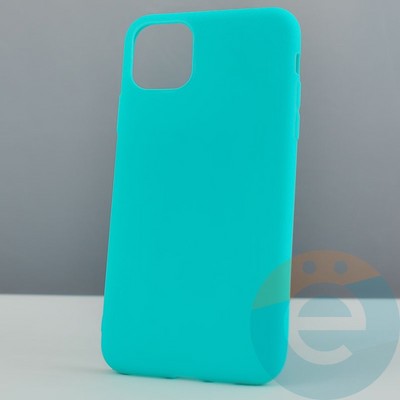 Накладка силиконовая Soft Touch ультратонкая для Apple iPhone 11 Pro Max бирюзовая - фото 30041