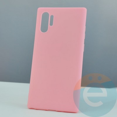 Накладка силиконовая Soft Touch ультратонкая для Samsung Galaxy Note 10 Pro розовая - фото 30046