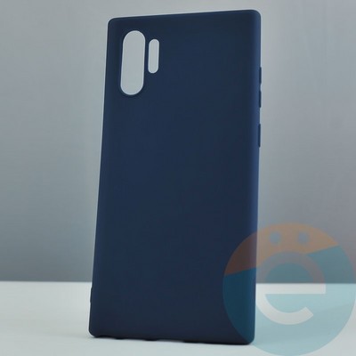 Накладка силиконовая Soft Touch ультратонкая для Samsung Galaxy Note 10 Pro синяя - фото 30047